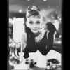 Sale Luxe Framing Art Art Print Audrey Hepburn Zwart-wit AAE178