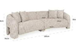 Richmond Interiors Rechte Banken^Bankstel 212919 Milania