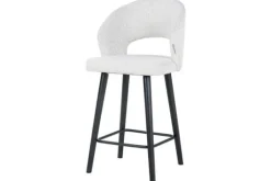 Richmond Interiors Barkrukken^Barkruk 211072 White Bouclé Savoy