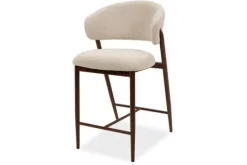 Studio Japandi Barkrukken^Barkruk Beige Walnut Asento