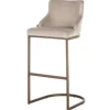 Richmond Interiors Barkrukken^Barstoel 211184 Khaki Velvet Bolton