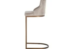 Richmond Interiors Barkrukken^Barstoel 211184 Khaki Velvet Bolton