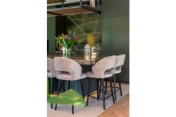 Best Richmond Interiors Barstoel 211071 Khaki Velvet Savoy