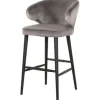 Richmond Interiors Barkrukken^Barstoel 210465 Stone Velvet Indigo
