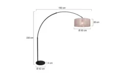 Steinhauer Vloerlampen^Booglamp 9833ZW Stresa