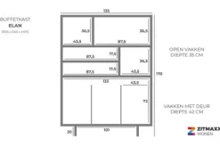 Clearance Livingfurn Buffetkast Elan