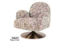 Richmond Interiors Draaifauteuils^Draaifauteuil 213569 Brown Omara Kagney