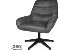 Olijk Draaifauteuils^Draaifauteuil - Chicago Antracite Toma