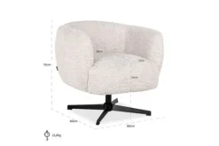 Richmond Interiors Draaifauteuils^Draaifauteuil 211807 Estelle
