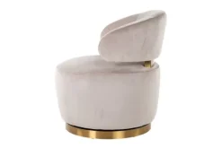 Richmond Interiors Ronde Fauteuils|Draaifauteuils^Draaifauteuil 210846 Khaki Velvet  Maxime