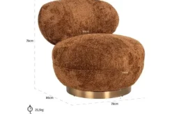 Online Richmond Interiors Draaifauteuil 212218 Lovely Cinnamon Jace