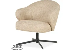 Eleonora Meubelen Draaifauteuils^Draaifauteuil 96349 taupe Connor