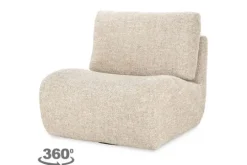 Eleonora Meubelen Draaifauteuils^Draaifauteuil 96304 taupe Lucia
