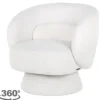 Richmond Interiors Ronde Fauteuils|Draaifauteuils^Draaifauteuil 211089 White Furry  Senna
