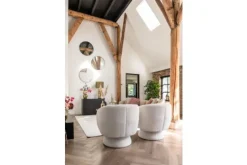 Richmond Interiors Ronde Fauteuils|Draaifauteuils^Draaifauteuil 211089 White Furry  Senna