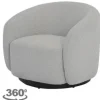 Tower Living Draaifauteuils^Draaifauteuil Cement Grey Belfast