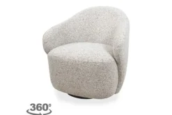 MySons Draaifauteuils^Draaifauteuil Ecru Jimi