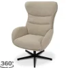 Clearance Draaifauteuil met hocker Naturel CH-73.051 Malmo