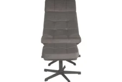 Clearance Label51 Draaifauteuil met hocker Antraciet CH-73.022 Alvar