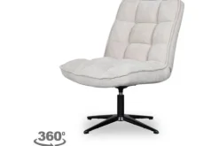 Draaifauteuils^Draaifauteuil Naturel WU-65.006 Vince