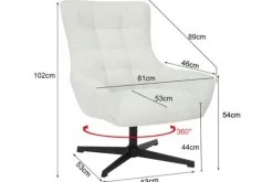 Livingfurn Ronde Fauteuils|Draaifauteuils^Draaifauteuil Pearl Naomi