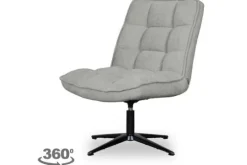 Outlet Label51 Draaifauteuil Stone WU-65.008 Vince