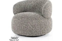 Eleonora Meubelen Ronde Fauteuils^Draaifauteuil Taupe 96108 Maeve