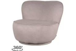 Draaifauteuils|Ronde Fauteuils^Draaifauteuil Taupe FU-88.013 Bunny