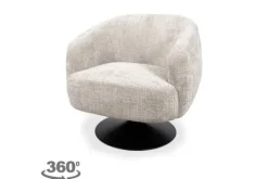 Outlet MySons Draaifauteuil Taupe Louis