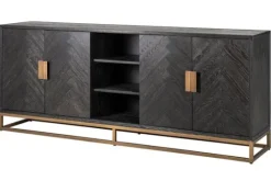 Outlet Richmond Interiors Dressoir 210693 Blackbone Brass