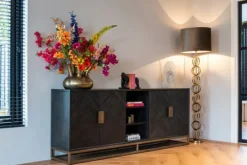Outlet Richmond Interiors Dressoir 210693 Blackbone Brass