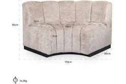Clearance Richmond Interiors Eetkamerbank 212785 Corner Lovely Beige Hillpark