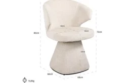 Richmond Interiors Eetkamerstoelen^Eetkamerstoel 212332 Beige Chenille Gatsbi