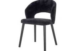 Richmond Interiors Eetkamerstoelen^Eetkamerstoel 211067 Black Chenille Savoy