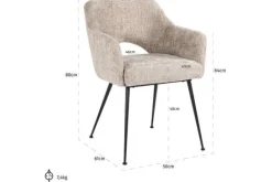 Richmond Interiors Eetkamerstoelen^Eetkamerstoel 211844 Jenthe