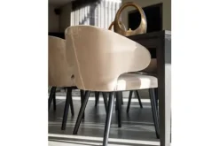Richmond Interiors Eetkamerstoelen^Eetkamerstoel 210466 Khaki Velvet Indigo