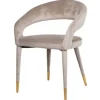 Clearance Richmond Interiors Eetkamerstoel 210753 Khaki Velvet Gia