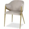 Richmond Interiors Eetkamerstoelen^Eetkamerstoel 210828 Khaki Velvet Gwen