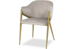 Richmond Interiors Eetkamerstoelen^Eetkamerstoel 210828 Khaki Velvet Gwen
