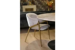 Richmond Interiors Eetkamerstoelen^Eetkamerstoel 210828 Khaki Velvet Gwen