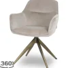 Outlet Richmond Interiors Eetkamerstoel 210890 Khaki Velvet Aline