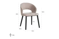 Richmond Interiors Eetkamerstoelen^Eetkamerstoel 211065 Khaki Velvet Savoy