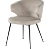Richmond Interiors Eetkamerstoelen^Eetkamerstoel 211910 Khaki Velvet Xandra