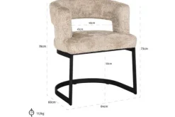 Hot Richmond Interiors Eetkamerstoel 212623 Lovely Beige Ellis