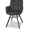 Olijk Eetkamerstoelen^Eetkamerstoel - Luxor Anthracite Matilde