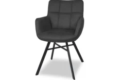 Olijk Eetkamerstoelen^Eetkamerstoel - Luxor Anthracite Matilde