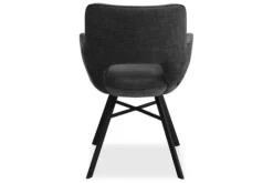 Online Olijk Eetkamerstoel - Miami Black Seta