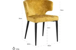 Clearance Richmond Interiors Eetkamerstoel 211868 Mustard Fusion  Taylor