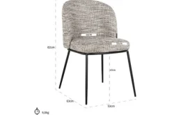 Richmond Interiors Eetkamerstoelen^Eetkamerstoel 212337 Trendy Nature Elvi