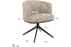 Richmond Interiors Eetkamerstoelen^Eetkamerstoel 212336 Trendy Nature Cheyenne